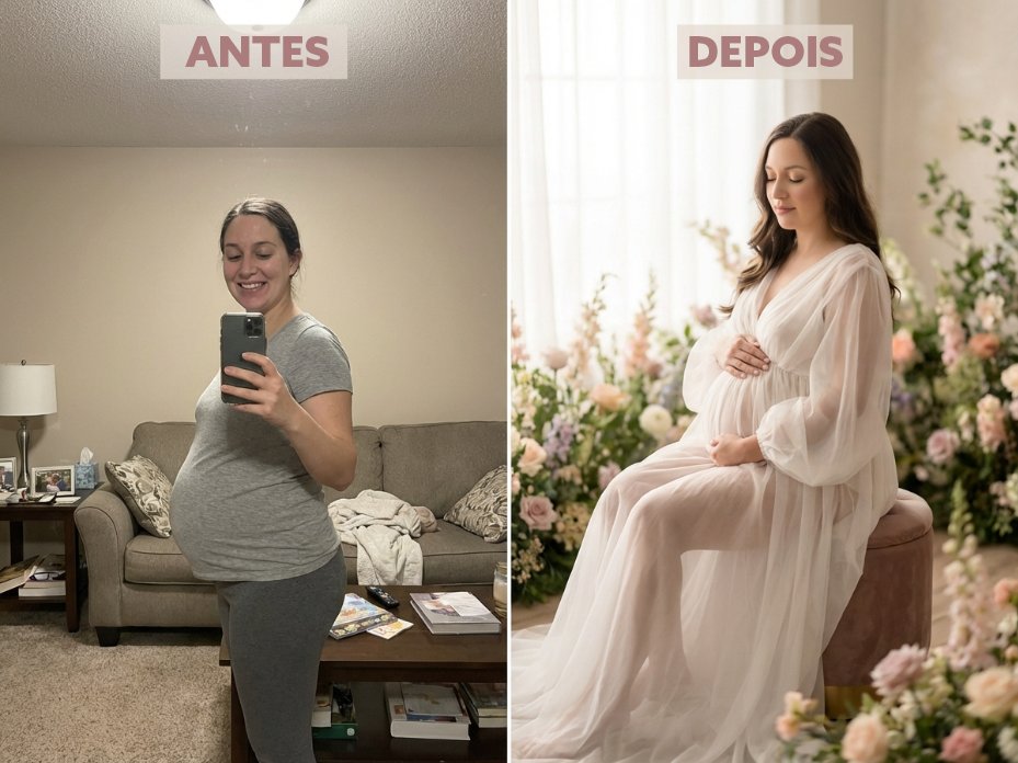Antes e Depois - Gestante