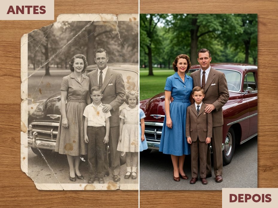 Restauração - Família com Carro